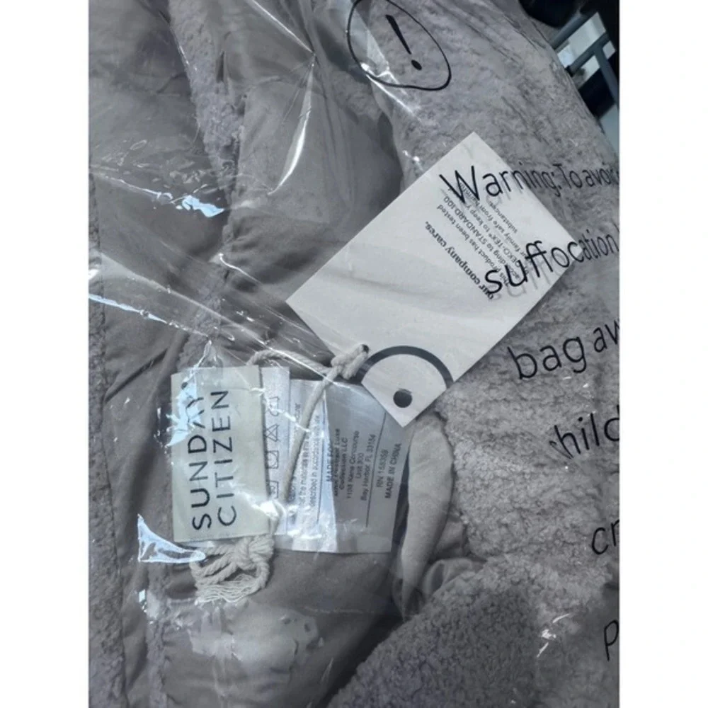 Sunday Citizen Snug Comforter King Taupe Textured Bedding A03020680 NEW